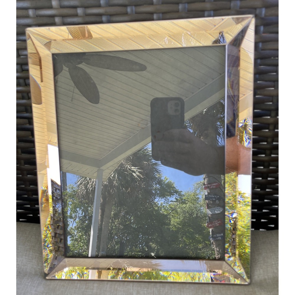 Walter Le Productions Glass Picture Frame Standing Vintage Photograph Rose gold